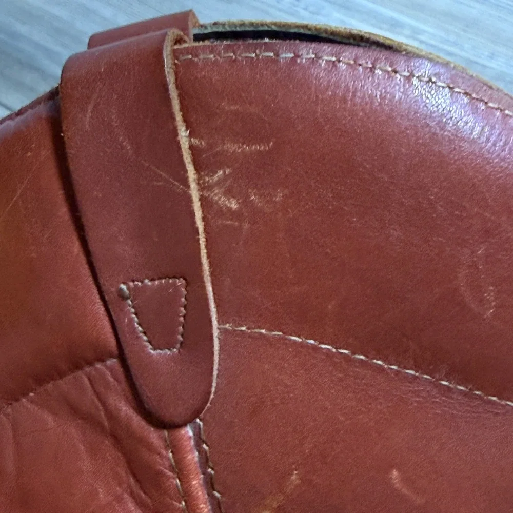 Vtg dingo Work Boots Mens 10.5 Made in USA 70s worn western cowboy rugged‎ WORN